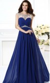 Blue Illusion Long Lace Prom Dresses UK KSP346