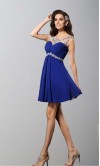 Short Blue Prom Dresses Cut Out Back