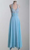 Pastel Blue Sequin Halter Long Formal Dress UK KSP349