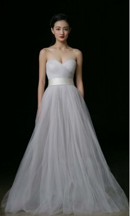 Elegant Sweetheart Long Gray Sweet 16 Dresses