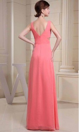 Deep V-neck Cut Out Sequin Straps Long Prom Dress UK