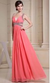 Deep V-neck Cut Out Sequin Straps Long Prom Dress UK