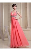 Deep V-neck Cut Out Sequin Straps Long Prom Dress UK