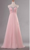 Pastel Pink Jeweled Sweetheart Layered Long Prom Dresses KSP364