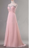 Pastel Pink Jeweled Sweetheart Layered Long Prom Dresses KSP364