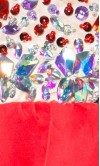 Rhinestone One Shoulder Short Empire Red Prom Dress 