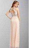 Grecian Sequin Double Collar Long Pink Prom Dresses KSP407