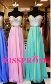 Jewel and Sequin Sweetheart long Prom Dresses 