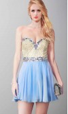 Jewel and Sequin Sweetheart Short Prom Dresses KSP411