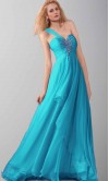 Flowing Sequin One Shoulder Long Prom Dresses KSP414
