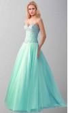 Amazing Sequin Mint Long Corset Sweet 16 Dresses KSP415