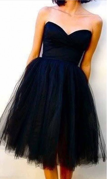 Blue Sweetheart Short Graduation Prom Dresses