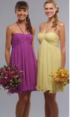 Braid Halter Empire Short Bridesmaid Dresses KSP423
