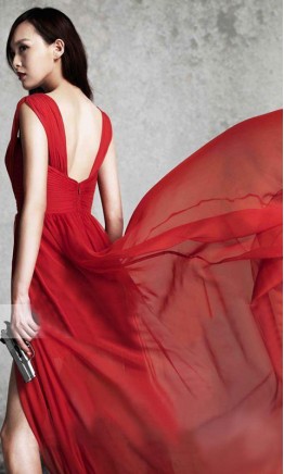 Long Red Prom Dresses With Tank Straps