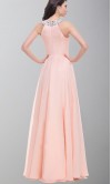 Long Pink Prom Dresses with Crystal Halter KSP437