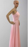 Long Halter Pink Prom Dresses