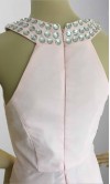 Long Pink Prom Dresses with Crystal Halter KSP437