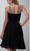 Keyhole Sequin Halter Short Black Grade Dresses 