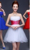 Corset Strapless Short Ball Dresses Lace Up Back KSP442