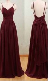 Jam Spaghetti Waisted Long Open Back Prom Dresses KSP468