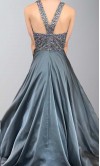 Grey Halter Beaded Girls Prom Dresses Long Y Shape Back KSP513