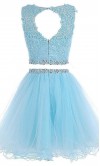 Rhinestone Applique Illusion Lace Two Pieces LRD KSP529