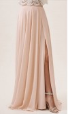 Long Two Pieces Bridesmaid Dresses with Side Slit KSP553