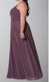 Orchid Chiffon Pleated Halter Long Bridesmaid Dresses KSP562