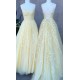 Light Yellow Prom Dresses Strings with Straps KSP563