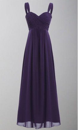 Dark Purple Long Bridesmaid Dresses with Tank Straps KSP564