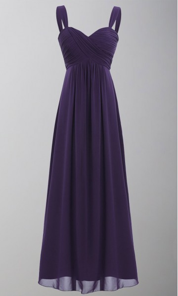 Dark Purple Long Bridesmaid Dresses