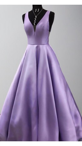 Purple Princess Prom Dresses with Tank Straps KSP565