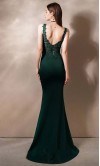 Long Green Fitted Prom Dresses