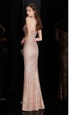 Pink Blush Glitter BodyCon Prom Party Dresses Slit KSP585