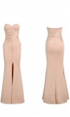 Retro Blush Pink Mermaid Prom Dresses with Slit