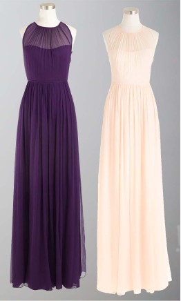 Royal Blue Illusion Neckline Bridesmaid Dress with Keyhole Back Details KSP336