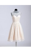 Knee Length Modern Lace Vintage Wedding Bridesmaid Dresses KSP296